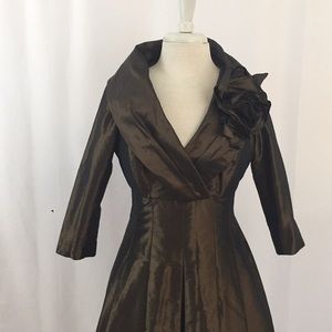 {Teri Jon} Bronze Formal Dress